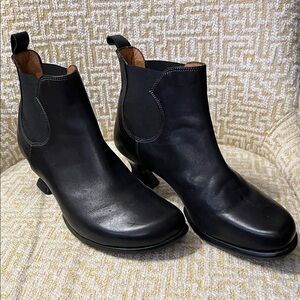 Black Leather Ankle Boots